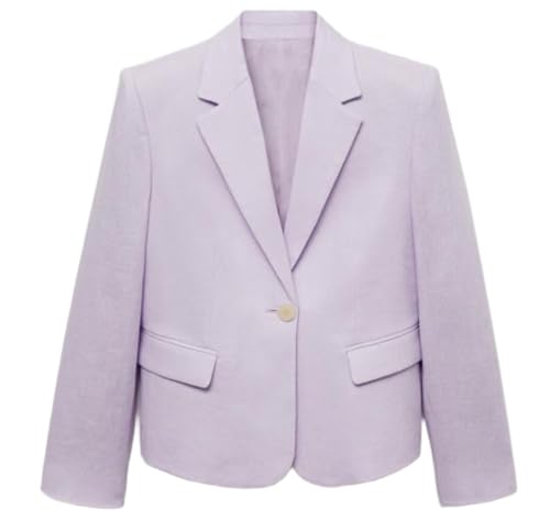Costume blazer femme Kromoc veste un bouton ajustée à col encoche classique