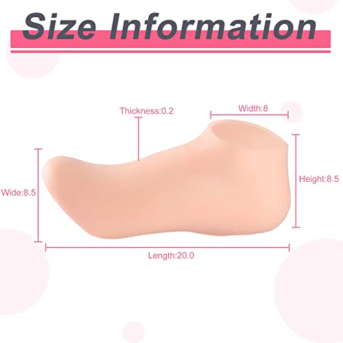 Satinior Silicone Socks 3 Pairs Aloe Socks Silicone Gel Heel Socks Anti Slip Silicone Moisturizing Socks For Women Men Dry Cracking Skin (Medium), Pink, Beige And White,Medium #TOP1
