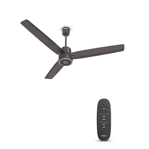 Havells FAB BLDC ULED Ceiling Fan 1200mm, 5 star, LED Speed Indicator, 380 RPM, Up to 65% Savings,Reverse Rotation,4 Speed Modes,Low Wattage 30W,Low Noise,Air Flow:225 CMM, 3 Year Warranty,Cocoa Brown view 1