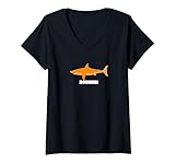 Idée cadeau pour ROUX | ROUQUIN | Requin roux T-Shirt avec Col en V
