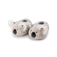 NICI Slippers, Koala Karbor, Size M (3.5–6.5 UK/36–39 EU), Grey, Warm Cuddly Toy Slippers Made of Plush for Children and Adults, Animal Shoes with Non-Slip Sole, 62342