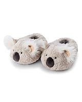 Hausschuhe Koala Karbor 40-43 (L) - grau - Warme Kuscheltier Hausschuhe aus Plüsch für Kinder und Erwachsene, Tier-Schuhe mit Anti-Rutsch Sohle, Slippers