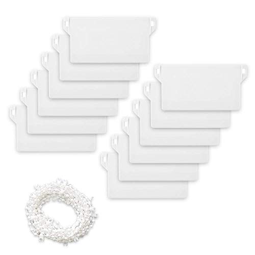 Pesos y cadena de persianas verticales de alta calidad, juego de 12 pesos y cadena de 2,5 m, accesorios para persianas verticales, 89 mm, 3,5 pulgadas, color blanco