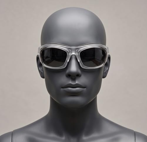 Image of THUNDERSTORM Safety Goggles Eye Protection Anti Pollution Eyewear For Multipurpose Riding Motorcycle Cycling Scratch Resistant UV Protected Glasses for Men & Women (Matte White with Smoke Lens)