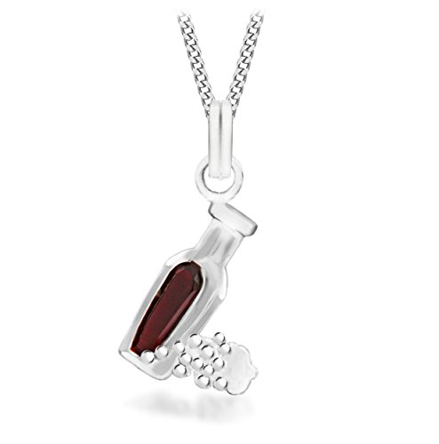 Cadena con colgante de plata hipoalergénica con cristal para evitar alergias en la piel