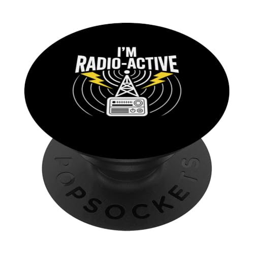 Ich Bin Radio-Active Funny Ham Radio Amateur Operator PopSockets Klebender PopGrip