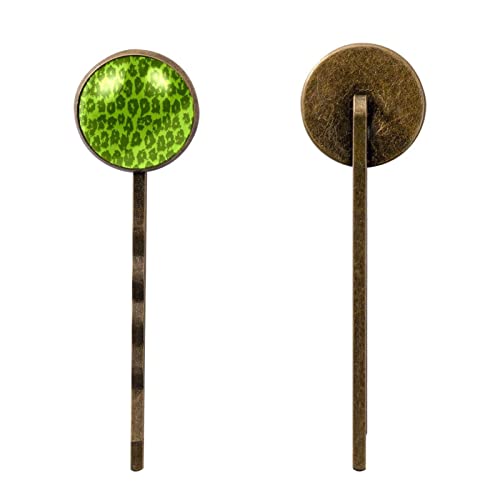 Épingles à cheveux léopard vert pour fixer les mèches rebelles de femme