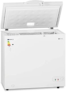 Royal Catering RCFZ-197-1 Chest Freezer 197 L Freezer Commercial Chest Freezer Deep Freezer (Powder-Coated Steel, Aluminium, White, Refrigerant R600a)
