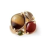 Lia Sophia Spiceberry Ring Tiger's Eye Red Green in Gold RV$74 (Size 8)