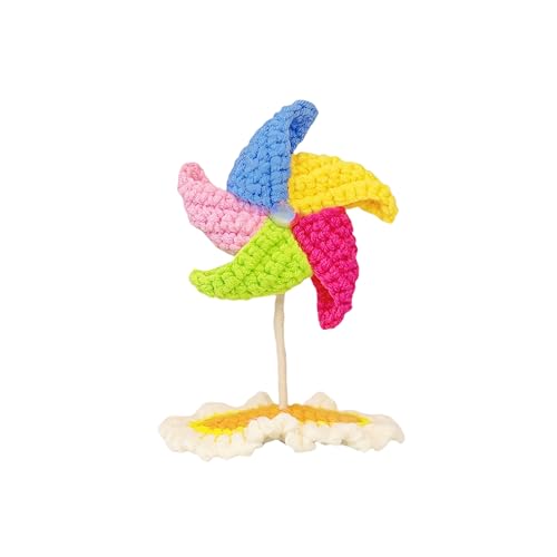 Pinza de cabello tejida a crochet colorida