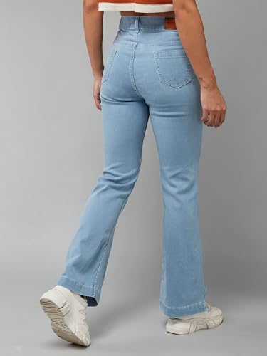 Image of Dolce Crudo Boot Cut High Rise Cropped Jeans for Women