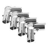 NULYLU 4個ステンレス製物干しラック用チューブコーナーコネクタ パイプ保護属コーナー接続部品 物干し棒 立用具