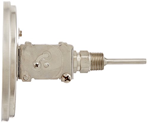 Ashcroft Series EI Stainless Steel Case Bimetal Thermometers, 5" Dial Size, 1/2" NPT Every Angle Connection, 2.5" Stem Length, 0/250 Degrees Fahrenheit - Thumbnail 2