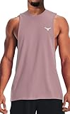 Project Titan Men's Workout Drop Arm Tank Top Cut Off Sleeveless Gym Shirt