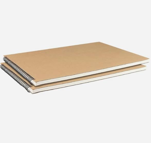 DAKFOOK 30 quaderni per schizzi A6, 30 fogli da 60 pagine, 160 g/m², con rilegatura a spirale, blocco da disegno A6, copertina in carta kraft per disegnare e prendere appunti