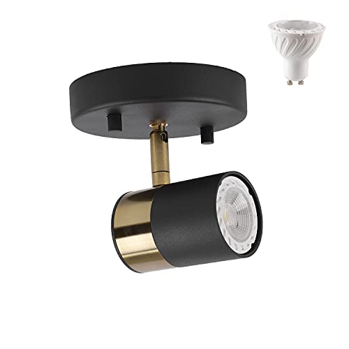 La mejor selección de Focos para la pared Top 5. 45 Kit de iluminación de pista LED EFINEHOME - Foco de pared pequeño direccional de montaje empotrado, lámpara de techo de pasillo para mesita de noche, pasillo, cuadro, cocina,...