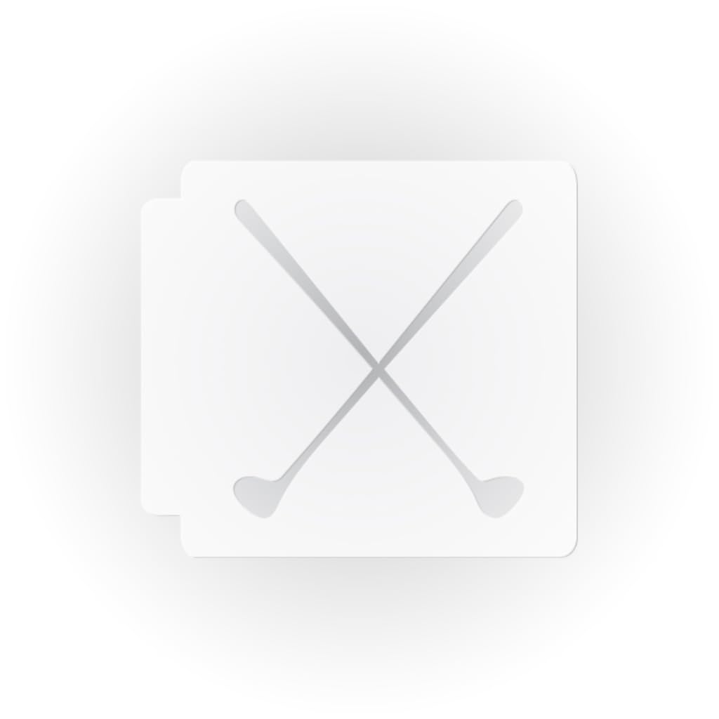 Golf Clubs 783-D891 Stencil Silhouette (3 inch)