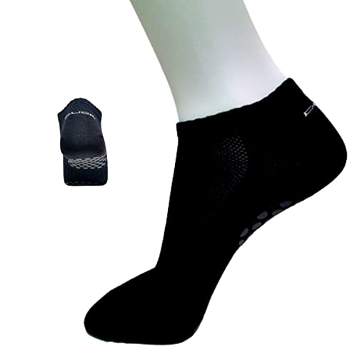 Meias Antiderrapantes Hidroginásticas Pilates Ioga Treino Academia 38-43 Tamanho Único (38-43, Preta