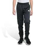 Adidas Boys 3-Stripe Fleece Jogger Pants, Dark Grey Heather, S (8)