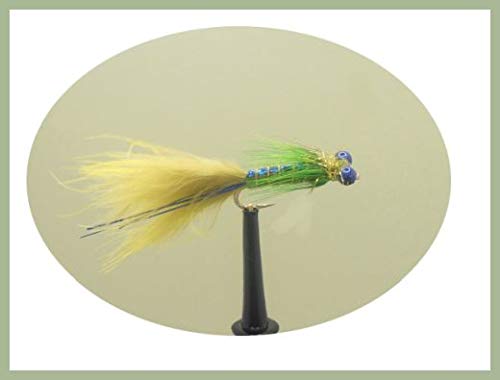 Woody's Blue Flash Damsel, 6 pack, size 10, top design on these damsel flies