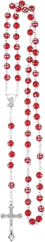 Pendentif chapelet croix catholique en argent 925, le cadeau idéal de communion