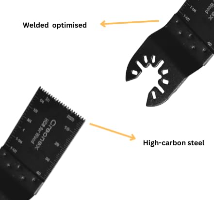 Creonex 50-Piece Oscillating Multi Tool Blades Set – Universal Quick Release Saw Blades for Wood, Metal, Plastic – Compatible with Dewalt, Bosch, Makita, Fein Multitools 3 Creonex 50-Piece Oscillating Multi Tool Blades Set – Universal Quick Release Saw Blades for Wood, Metal, Plastic – Compatible with Dewalt, Bosch, Makita, Fein Multitools - Image 3
