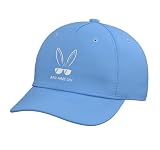 Bad Hare Day Funny Bunny Rabbit Design Glasses Cool Meme Pun Adjustable Printed Baseball Hat, Light Blue