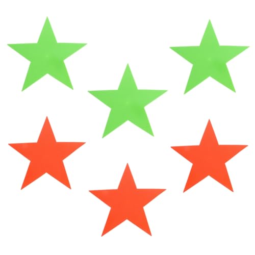 BRIGHTFUFU Floor Markers for Classroom 6pcs Star Shape Carpet Markers Non-Slip and Decorative