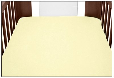 Babymam Ecru Terry Towelling Fitted Sheet 140X70cm Nursery Baby Cot/Cotbed/Mattress (Ecru)