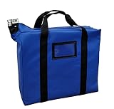 Briefcase Style Locking Document Bag (Royal Blue)