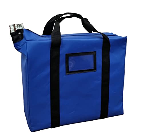 Briefcase Style Locking Document Bag (Royal Blue) #TOP8