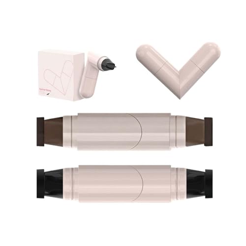Gireatick 2PCS Gel Eyeliner Pencil Set, Foldable Eyeliner Stamp for Perfect Wings, Innovative Design Eye Liner Stamp for Daily Makeup, Smudge Proof Eyeliners Pen for Beginners (Black & Brown)