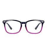 Maxjuli Blue Light Blocking Glasses,Computer Reading/Gaming/TV/Phones Glasses for Women Men(Purple Gradient Pink)