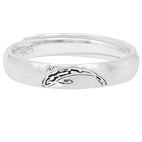 Bague Feng Shui ajustable argent S925 cadeau de couple idéal