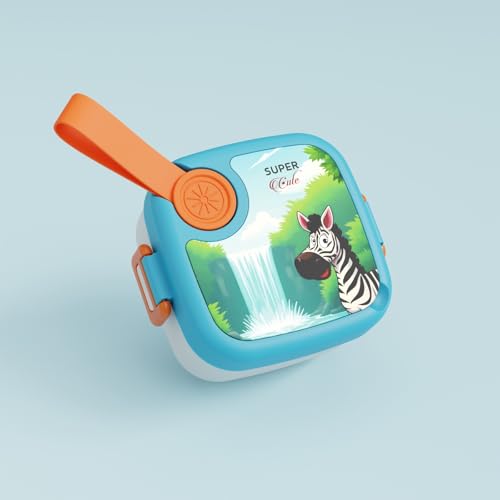 Image of Plastic Bento Lunch Box for Kids | Leak-Proof, BPA-Free, Easy-Clean Tiffin with Spoon | School & Travel Lunch Container | LUNCHMATE Random Design & Color (500 ML)