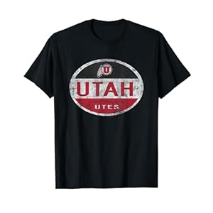 Utah Utes Vintage Oval Officially Licensed T-Shirt