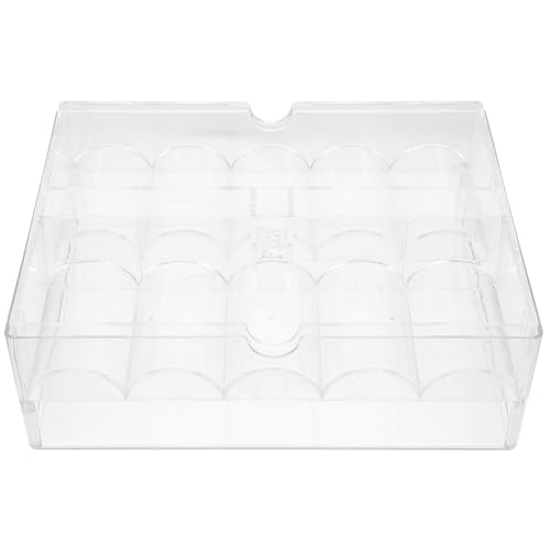 Boîte à jetons de poker robuste en acrylique transparent rigide et stable