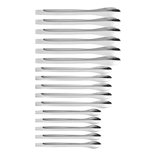 FOMIYES 18pcs Lipstick Dispensing Spoons Stainless Steel Lipstick Sub Wrap Tools Package Accessories