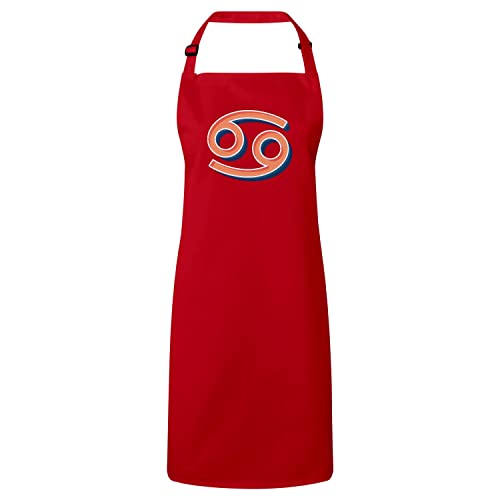 Tablier cuisine Cancer rouge cadeau anniversaire astrologie
