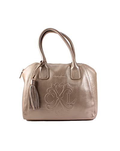 Christian Lacroix Sac à Main en Cuir Relief 4 Champagne