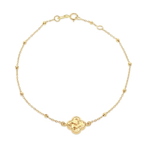 Bracelet or jaune femme pendentif boule un bijou chic du quotidien au bureau