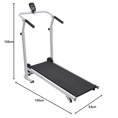 Festnight Mini tapis de course pliable Sport Fitness ?t Moulin à pédale Treadmill 100 x 53 x 105 cm Noir – Image 5