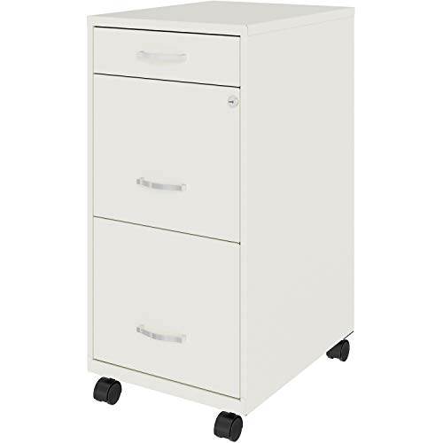 Lorell Soho Box Mobile File Cabinet, 26.5 X 14.3 X 18 In, White #TOP3