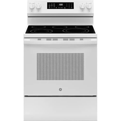 GE GRF600AVWW 5.3 Cu. Ft. White Freestanding Electric Smart Range