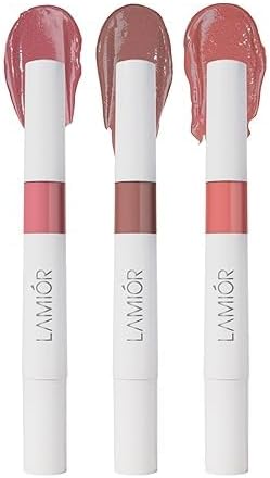 Peptide Glaze Lip Balm Combo Pack Of 3 - Cookies N Cream | 3-In-1 Formula For Glossy Shine, Healing, And Nourishment | Pillowy-Soft Lips | Nourishes Dry Skin | Real Reviews, Juicy Results!