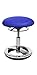 Produktbild Topstar Sitness Bobby, Sitzhocker für Kinder, niedrige Sitzhöhe: 38 - 46 cm, Standfußring Alu poliert, Stoffbezug, blau