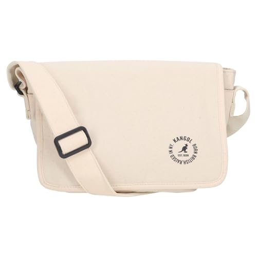 RIN(リン) ショルダーバッグ フラップ（カブセ） 厚手コットン ミニショルダー 軽量 多機能 大容量 通勤 通学 レジャー タウン 250-4030 シロ