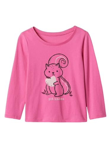 GAP Baby Girls Short Sleeve Graphic Tee Happy Pink 2YRS