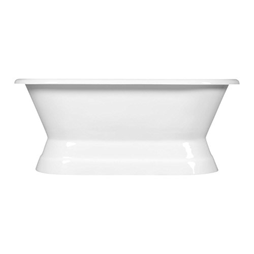 Signature Hardware 275847 Henley 66" Cast Iron Double-Ended Pedestal Tub With Rolled Rim #TOP2