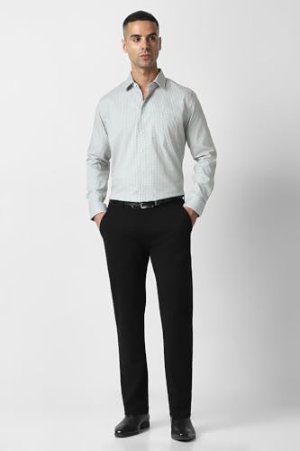 Image of Van Heusen Formal Checkered Shirt for Men| Premium Cotton| Full Sleeves| Slim Fit |Breathable Fabric